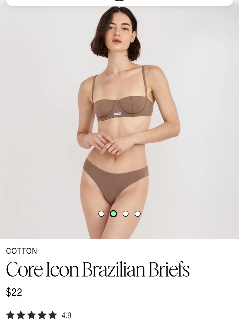 Organic Basics Core Icon Brazilian Briefs - Brown